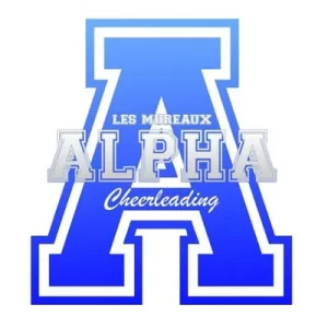 Le logo des Alpha, l'équipe de cheerleading des Lycans aux Mureaux, représente un grand « A » dans style américain.