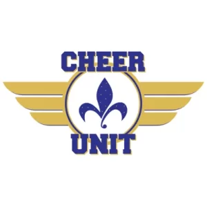 Le logo des Cheer Unit de Clamart, en région parisienne, représente un lys bleu
