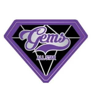 Logo en forme de pierre précieuse violette pour les Gems de Sannois