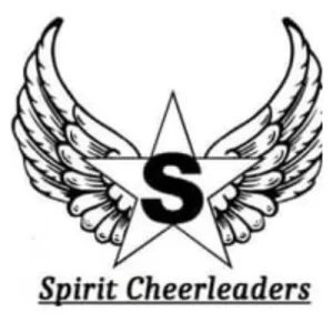 Ailes blanches encadrant une étoile affublée d'un « S », logo des Spirit Cheerleaders de Montpellier et de Narbonne