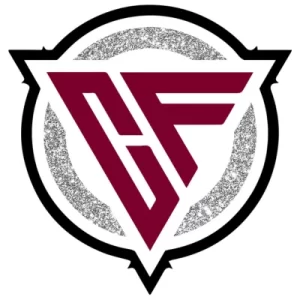 CF dans un triangle, dans un cercle, logo de Cheer Force de Montreuil.