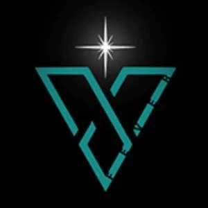 « V » vert surmonté d'une étoile, logo des Fever Cheer Dance de Lyon.