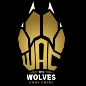 Empreinte de patte de loup dorée, logo de la Wolves Army Cheer de Lyon.
