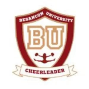 Blason rouge « BU », logo de Besançon University Cheerleader