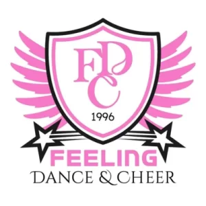 Blason rose des FDC, logo des Feeling Dance and Cheer à Saint-Vallier en Bourgogne, près de Montceau-les-Mines