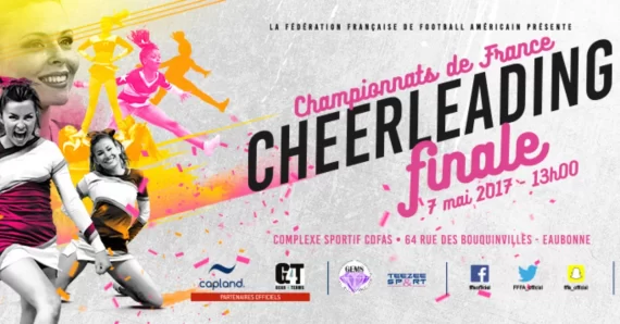 Affiche du championnat de France de Cheerleading 2017 qui s'est déroulé à Eaubonne, au complexe sportif CDFAS