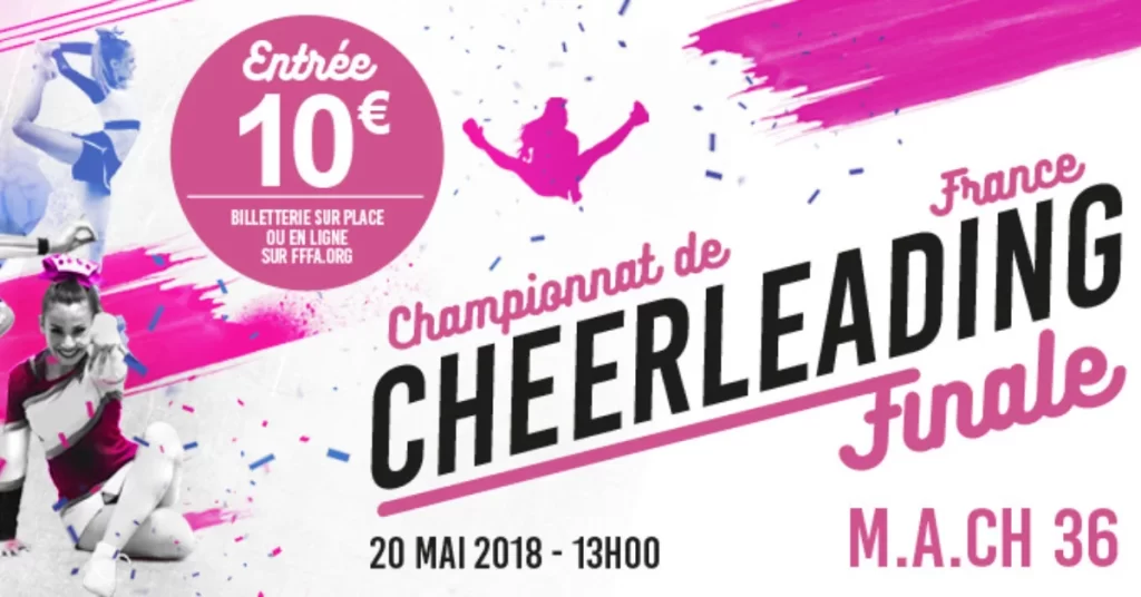 Affiche du championnat de France de Cheerleading 2018 qui s'est déroulé à Châteauroux.