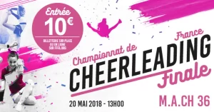 Affiche du championnat de France de Cheerleading 2018 qui s'est déroulé à Châteauroux.