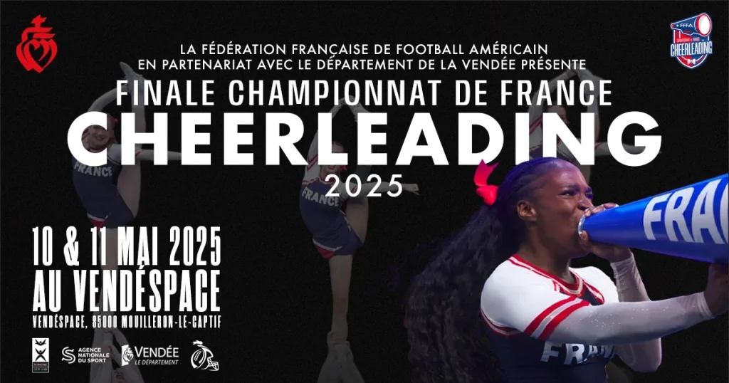 Affiche officielle pour la finale 2025 du championnat de France de cheerleading.