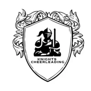 Chevalier en armure dans un blason, logo des Knights Cheerleading à Altkirch, en Alsace, près de Mulhouse