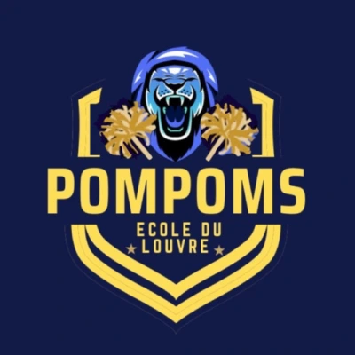 Logo officiel du club de danse pompom Ecole du Louvre Cheerleading qui évolue dans la ville de Paris