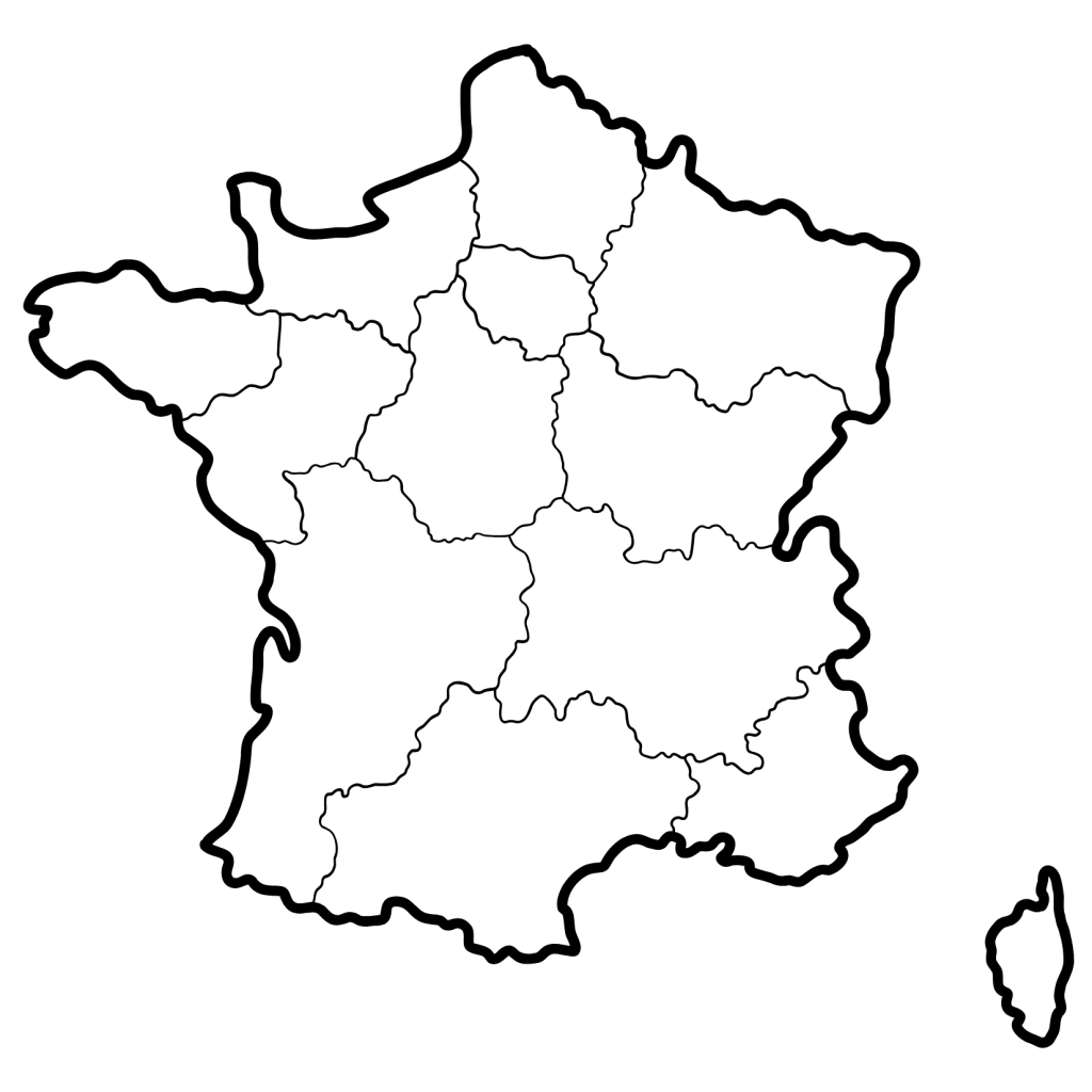 Carte de France des régions pour trouver mon club de cheerleading