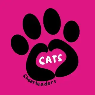 Une patte de chat formant un coeur, le logo des CATS Cheerleaders Brest