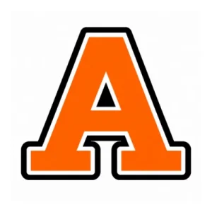 Letter A orange, logo des Anges Cheerleading