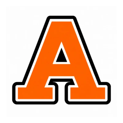 Letter A orange, logo des Anges Cheerleading